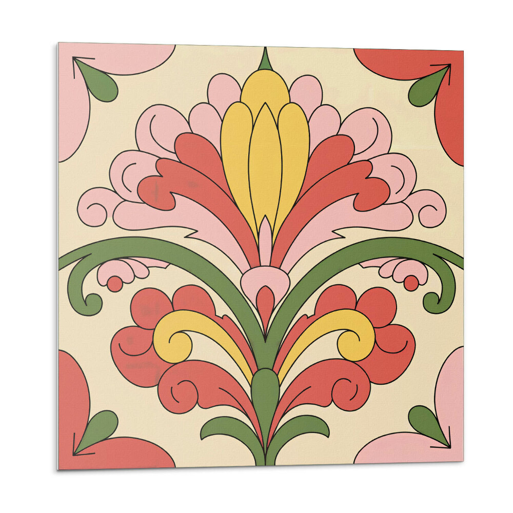 Panel ścienny Kwiatowy motyw ozdobny