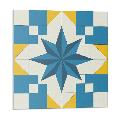 Płyta na ścianę Wzór gwiazdy w geometrycznej kompozycji