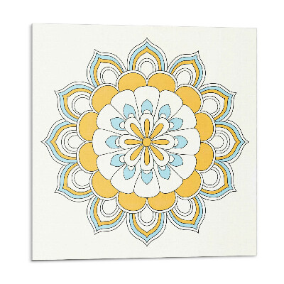 Płyta na ścianę Kwiatowa mandala w stylu artystycznym