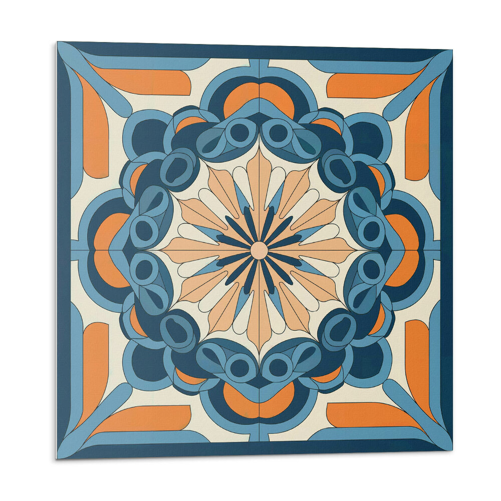 Płyta na ścianę Kwiatowa mandala w harmonijnych kręgach