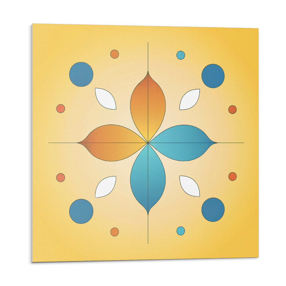 Panel dekoracyjny Kwiatowy wzór geometryczny