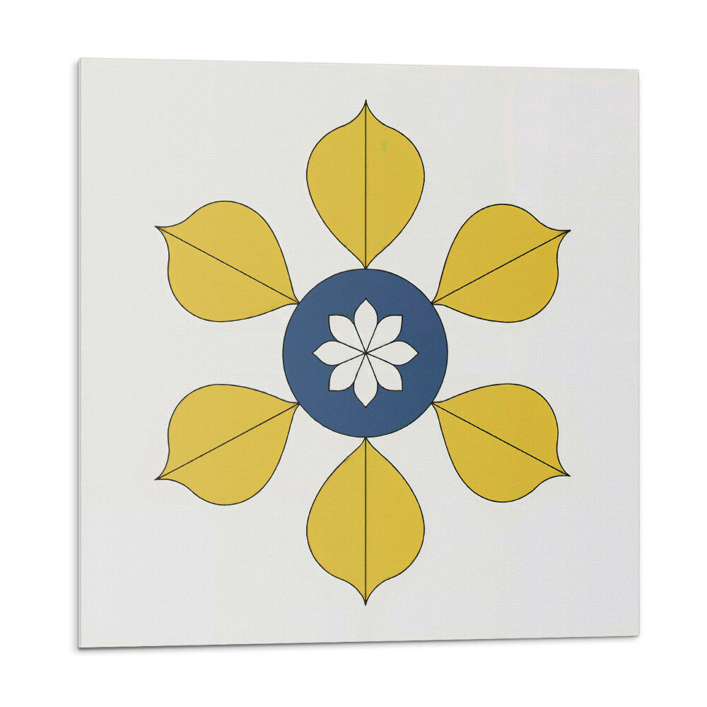 Panel ścienny Kwiatowy motyw z zielonymi liśćmi