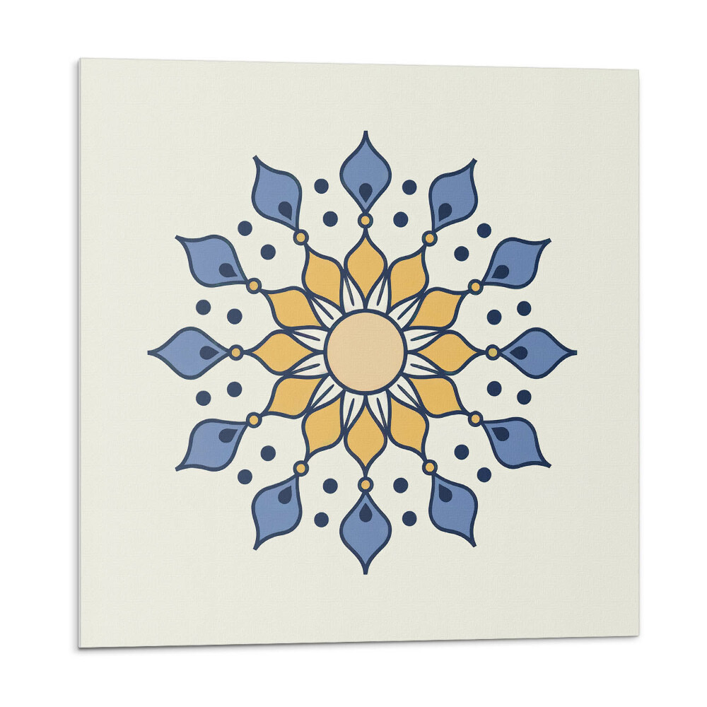 Panel dekoracyjny Kwiatowa mandala w stylu etnicznym