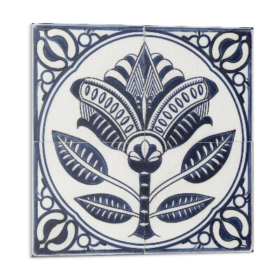 Panel ścienny pcv Kwiatowy motyw w stylu ceramicznym