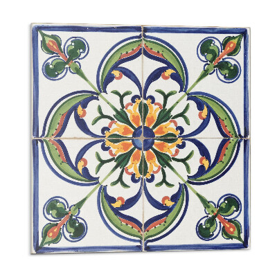 Panel ścienny Kwiatowy motyw na płytce