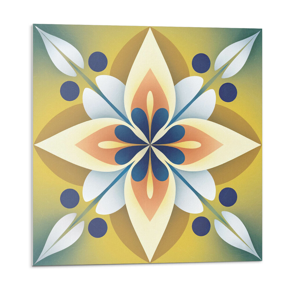 Panel ścienny Kwiatowa mandala w artystycznym stylu