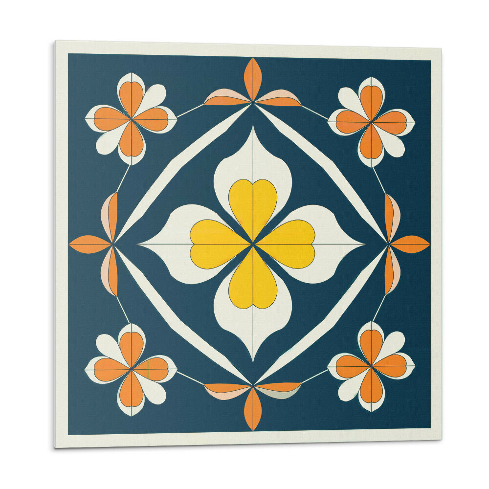 Panel ścienny pcv Kwiatowa symetria w harmonijnym układzie