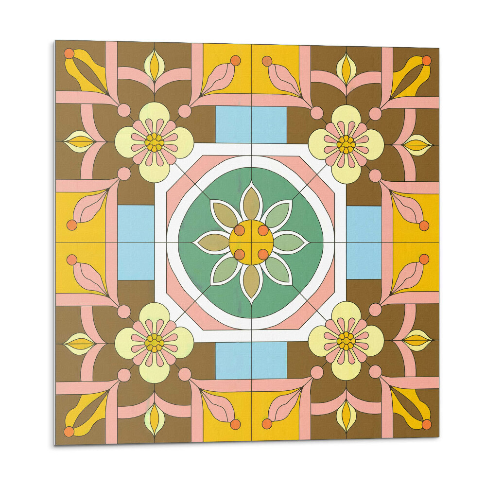 Płyta na ścianę Kwiatowy motyw