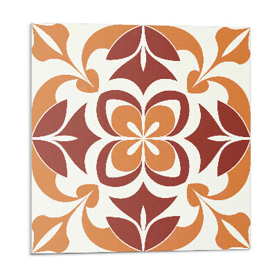 Płyta na ścianę Kwiatowy motyw z zielonymi liśćmi