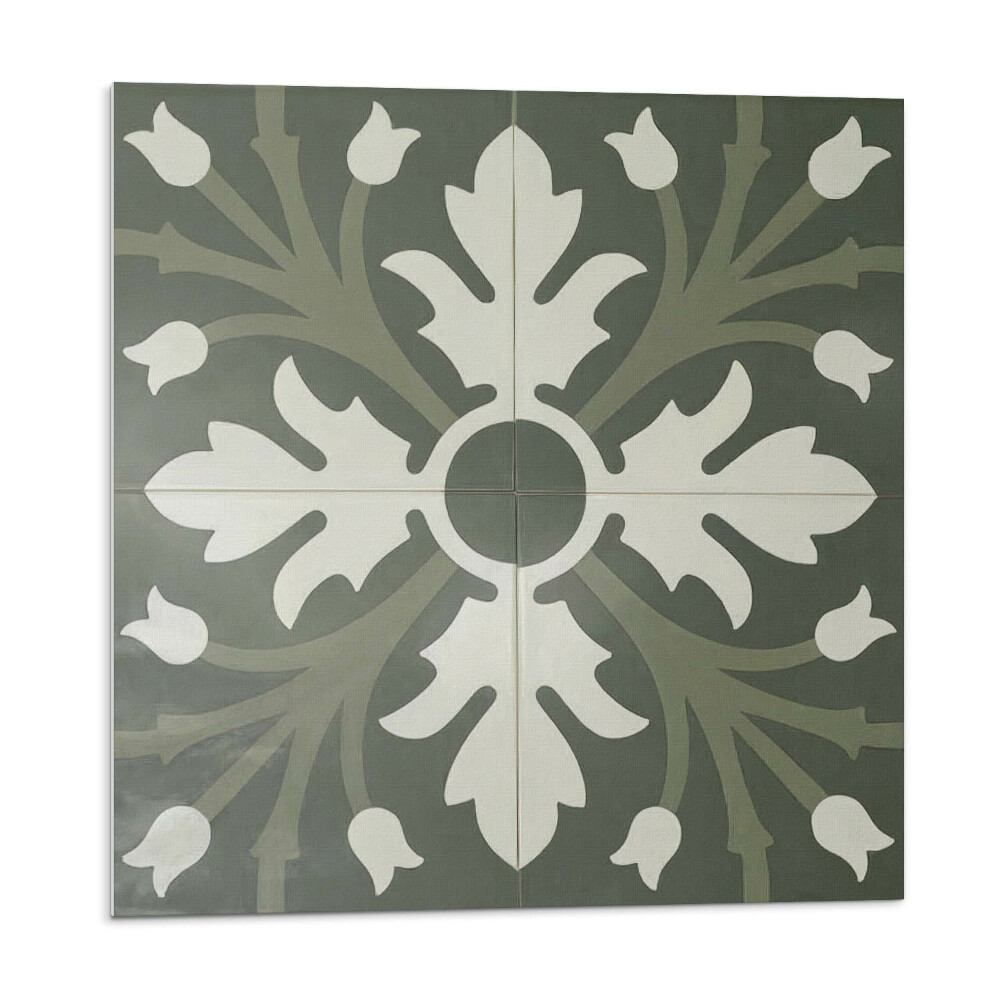Panel dekoracyjny Roślinny motyw na kafelkach