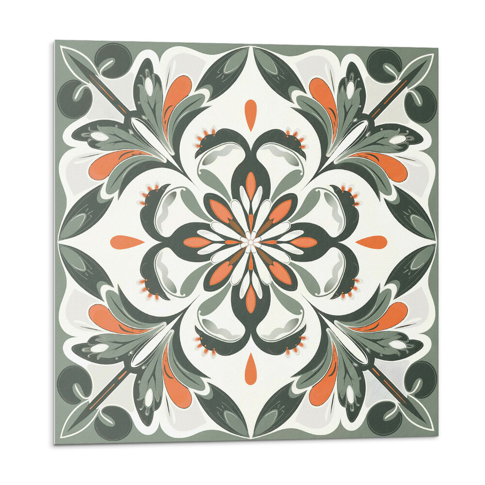 Panel ścienny Kwiatowy motyw z zielonymi liśćmi