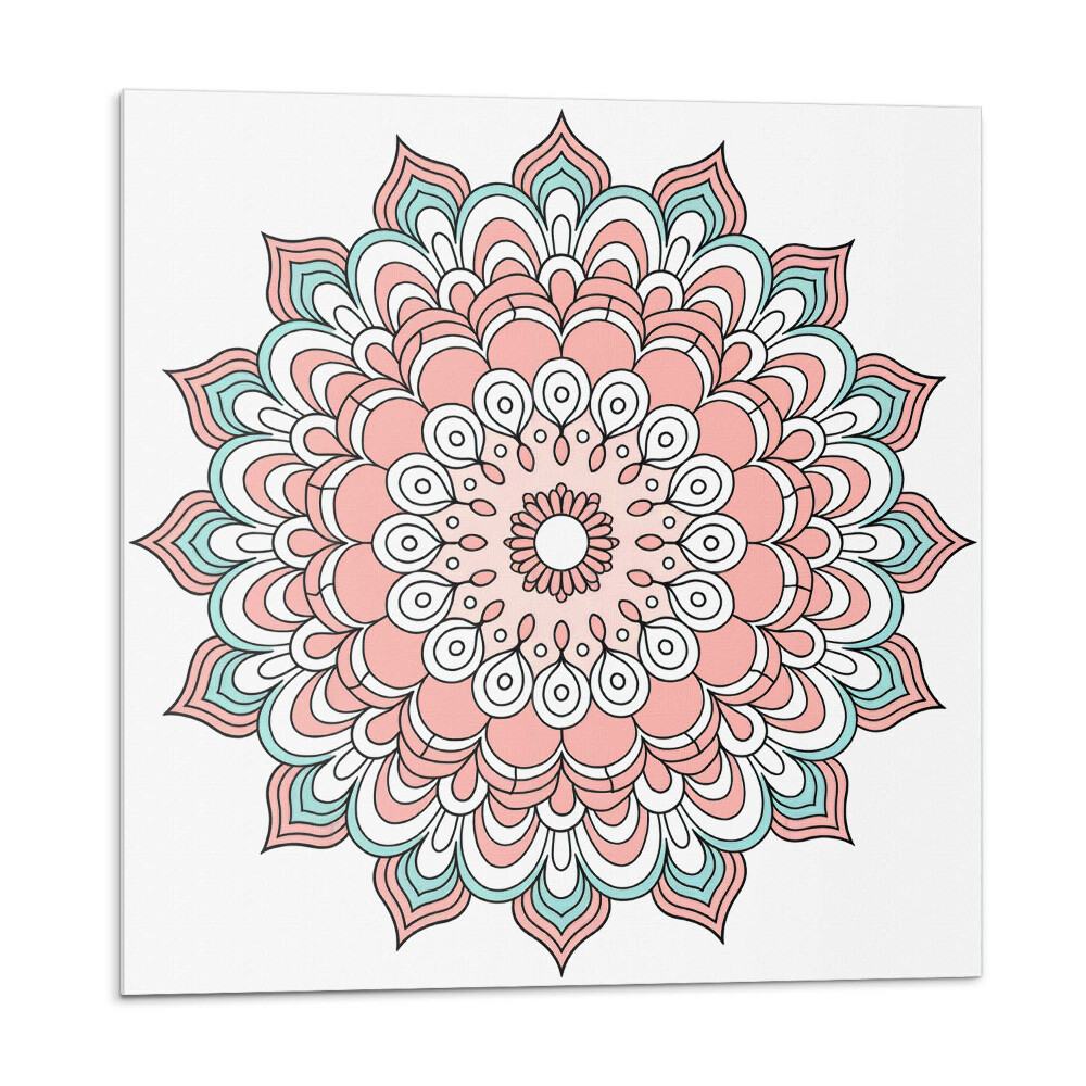 Panel ścienny pcv Kwiatowa mandala w kolorach natury