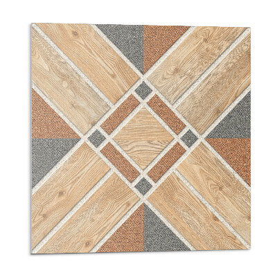 Panel ścienny pcv Wzór geometryczny z naturalnym drewnem