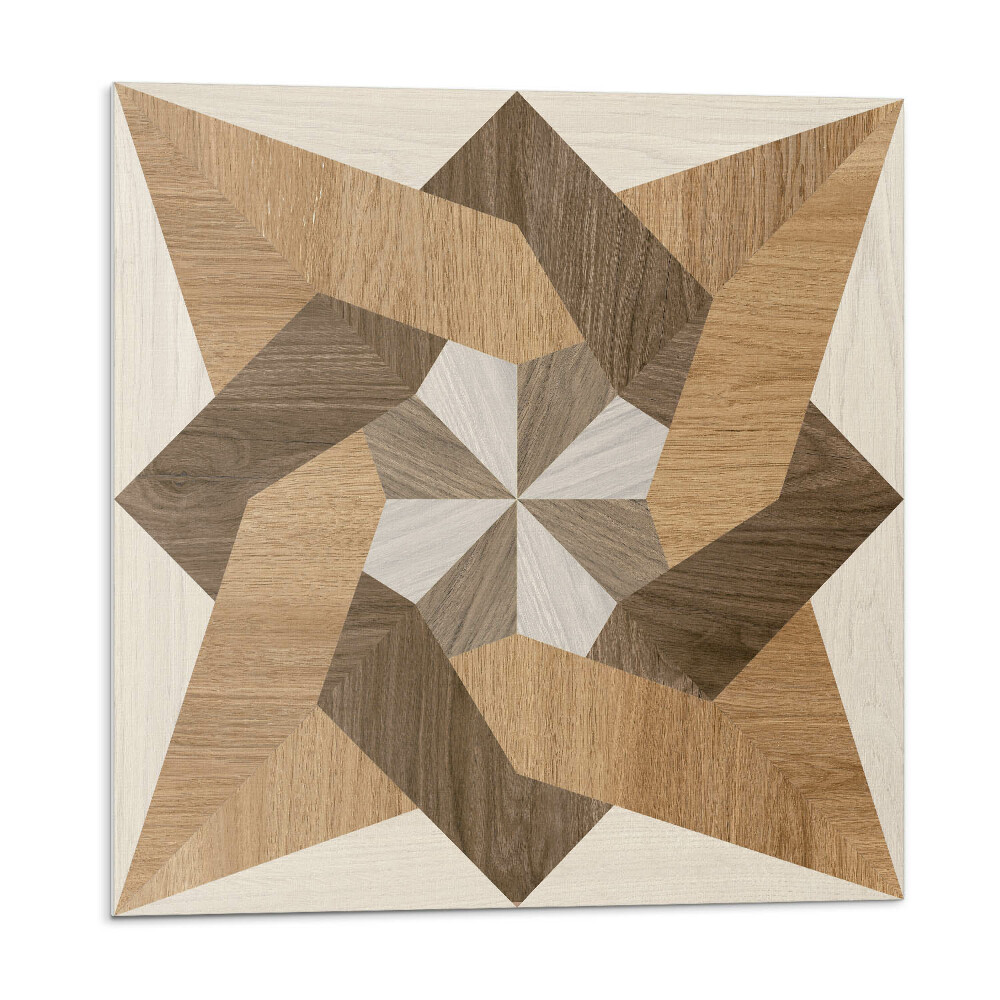 Panel ścienny pcv Mozaika w kształcie wielokątów z drewna