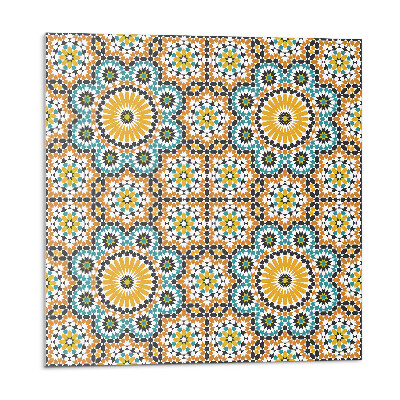 Panel dekoracyjny Mozaikowy motyw z kwiatowymi akcentami