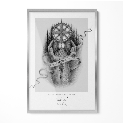 Ramka na zdjęcia na ścianę srebrna 40x60 cm