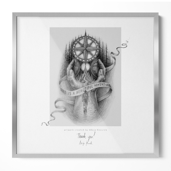 Ramka do zdjęć srebrna 50x50 cm