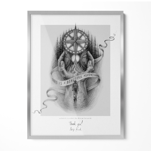 Ramka na zdjęcia srebrna 60x80 cm