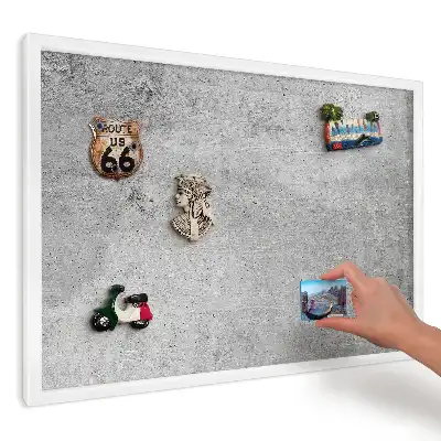 Tablica magnetyczna na lodówkę w stylu loft minimalistyczny beton