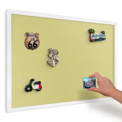 Ozdobna tablica na magnesy w minimalistycznym stylu w kolorze intensywnej żółci