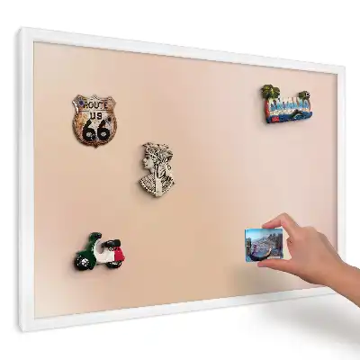 Ozdobna tablica magnetyczna z beżowej tkaniny