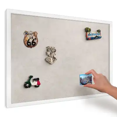Tablica magnetyczna na lodówkę z delikatną szarą teksturą