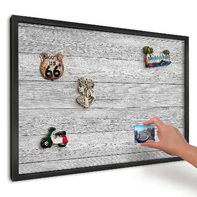 Tablica na magnesy do kuchni szare eleganckie drewno