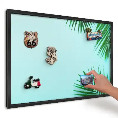 Tablica magnetyczna z motywem pastelowych zielonych palm