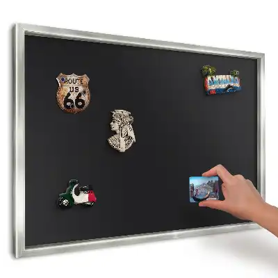 Tablica magnetyczna na magnesy z podróży Czarne minimalistyczne tło
