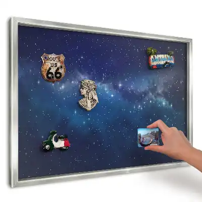 Tablica magnetyczna na magnesy z podróży motyw kosmiczne niebieskie niebo