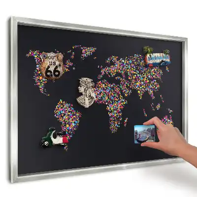 Tablica magnetyczna do kuchni dynamiczna mapa w kropki