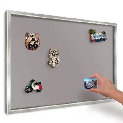 Tablica magnetyczna w srebrnej ramce Liliowy minimalizm