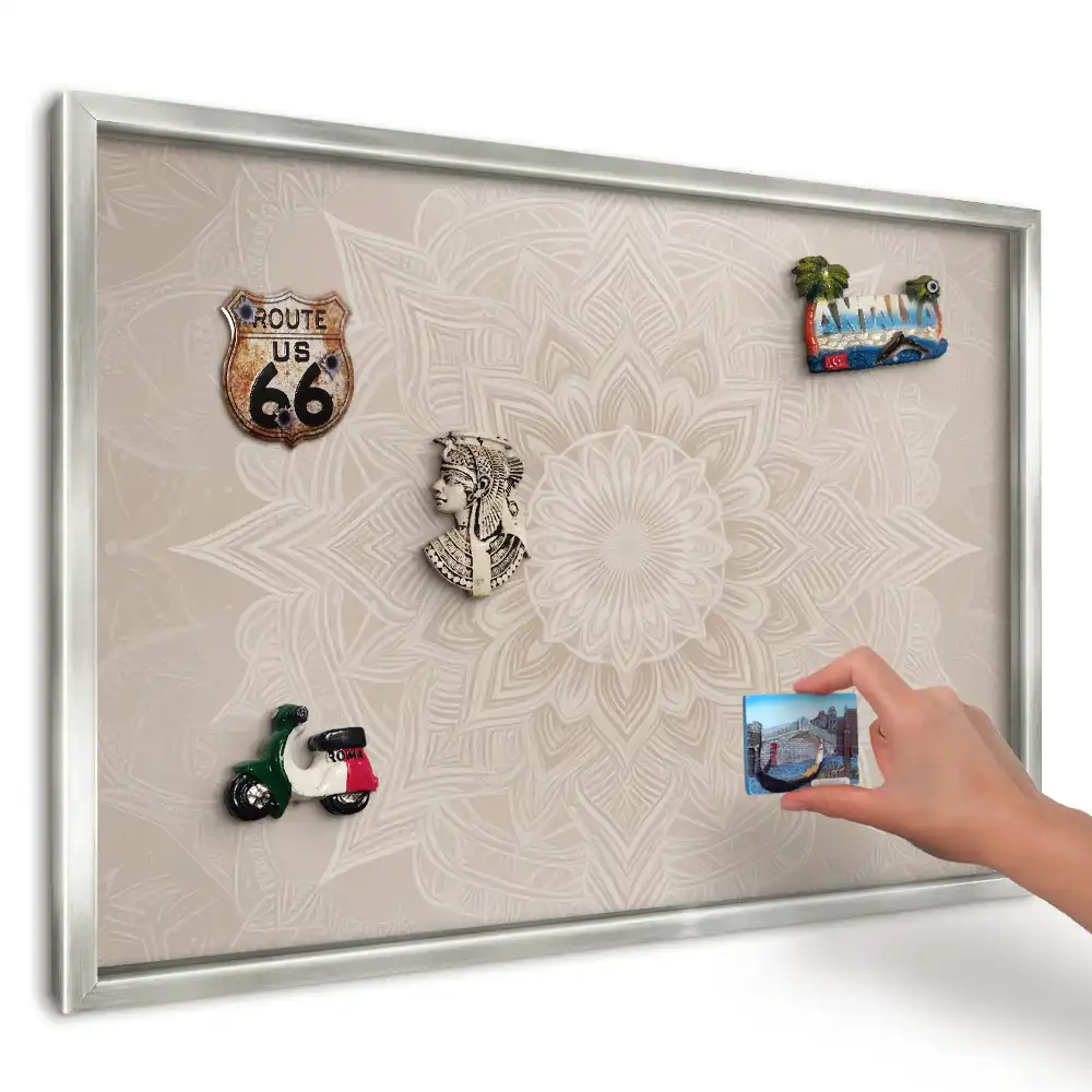 Tablica magnetyczna do kuchni Beżowa mandala