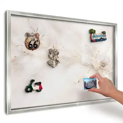 Tablica magnetyczna na magnesy z podróży z eleganckim motywem kwiatowym