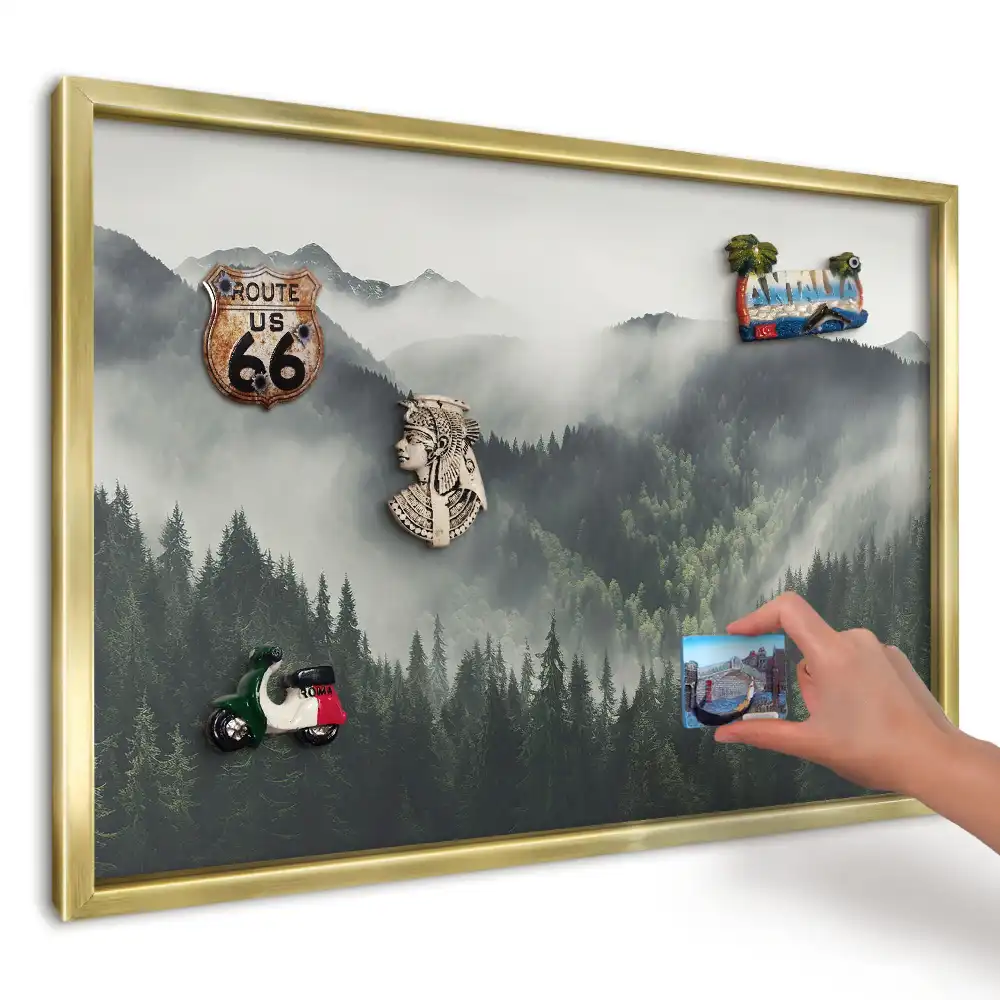 Tablica magnetyczna Mglisty las i góry