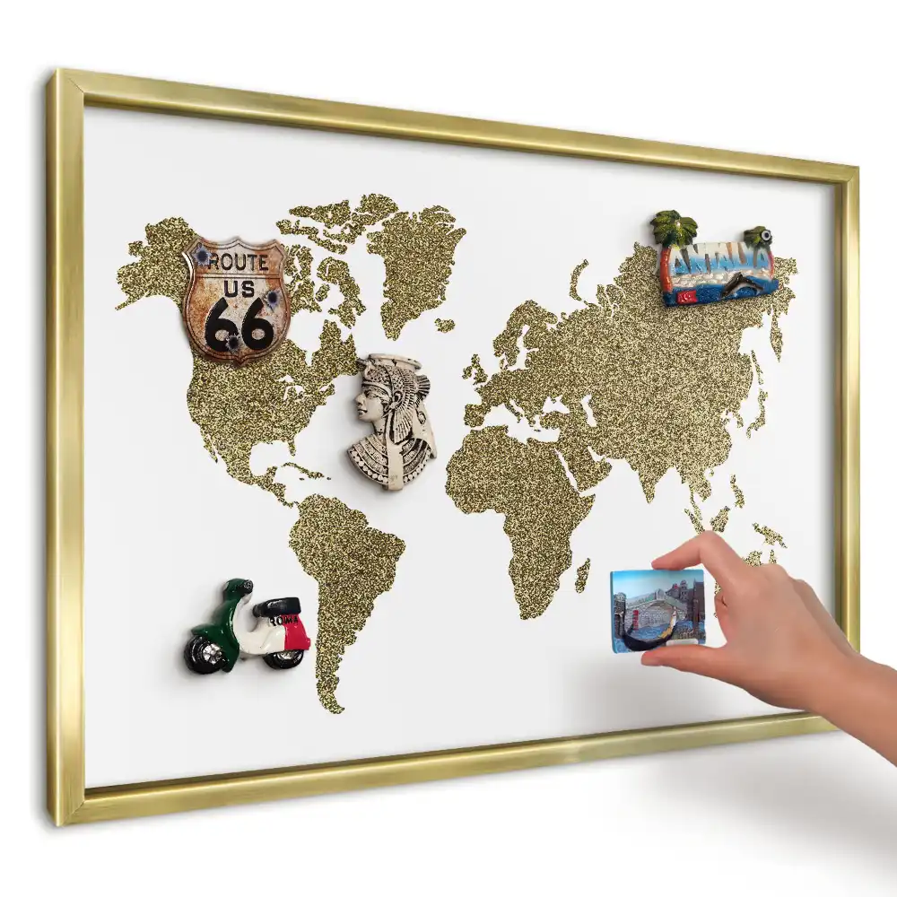 Tablica magnetyczna Mapa z żółtych ziaren