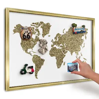 Tablica magnetyczna Mapa z żółtych ziaren