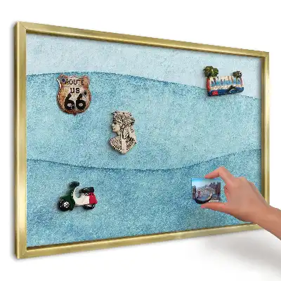 Tablica magnetyczna na ścianę Niebieskie harmonijne fale