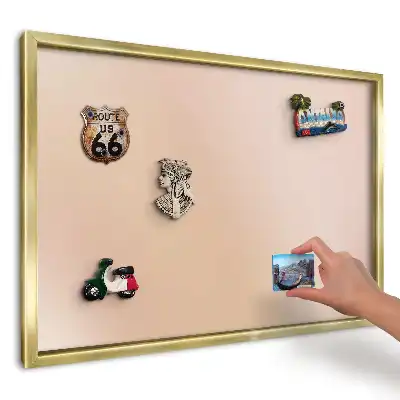 Beżowa tablica magnetyczna na ścianę z tkaniny