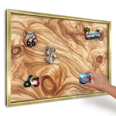 Tablica magnetyczna na ścianę Ciepłe organiczne drewno