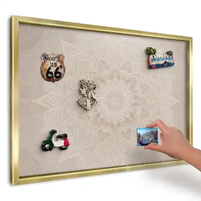 Tablica magnetyczna na ścianę Beżowa mandala