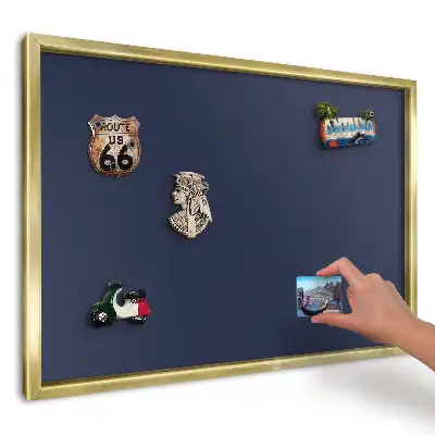 Elegancka nowoczesna tablica magnetyczna na ścianę w kolorze granatowym