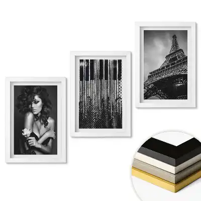 Zestaw obrazów do salonu Elegancja sztuka i architektura
