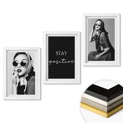 Zestaw obrazów do salonu Stylowe inspiracje w stylu monochromatycznym
