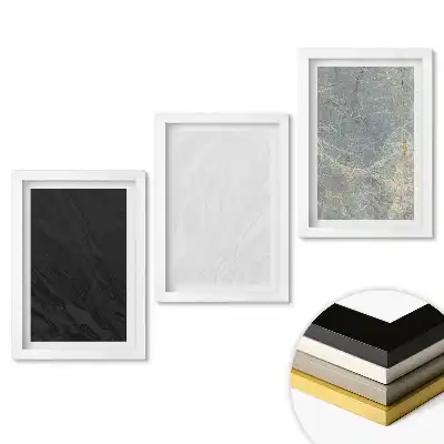 Zestaw 3 nowoczesnych obrazów do salonu z minimalistyczną teksturą