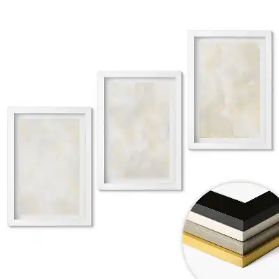 Zestaw obrazów do salonu z minimalistycznym tłem w odcieniach beżu
