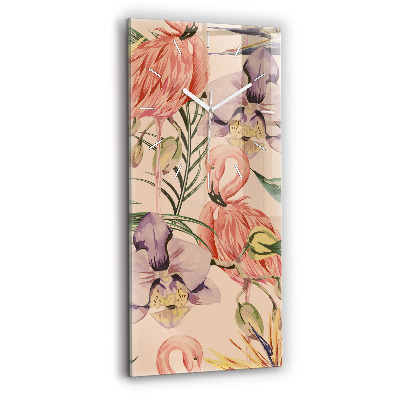 Zegar pionowy Tropikalne liście palmowe