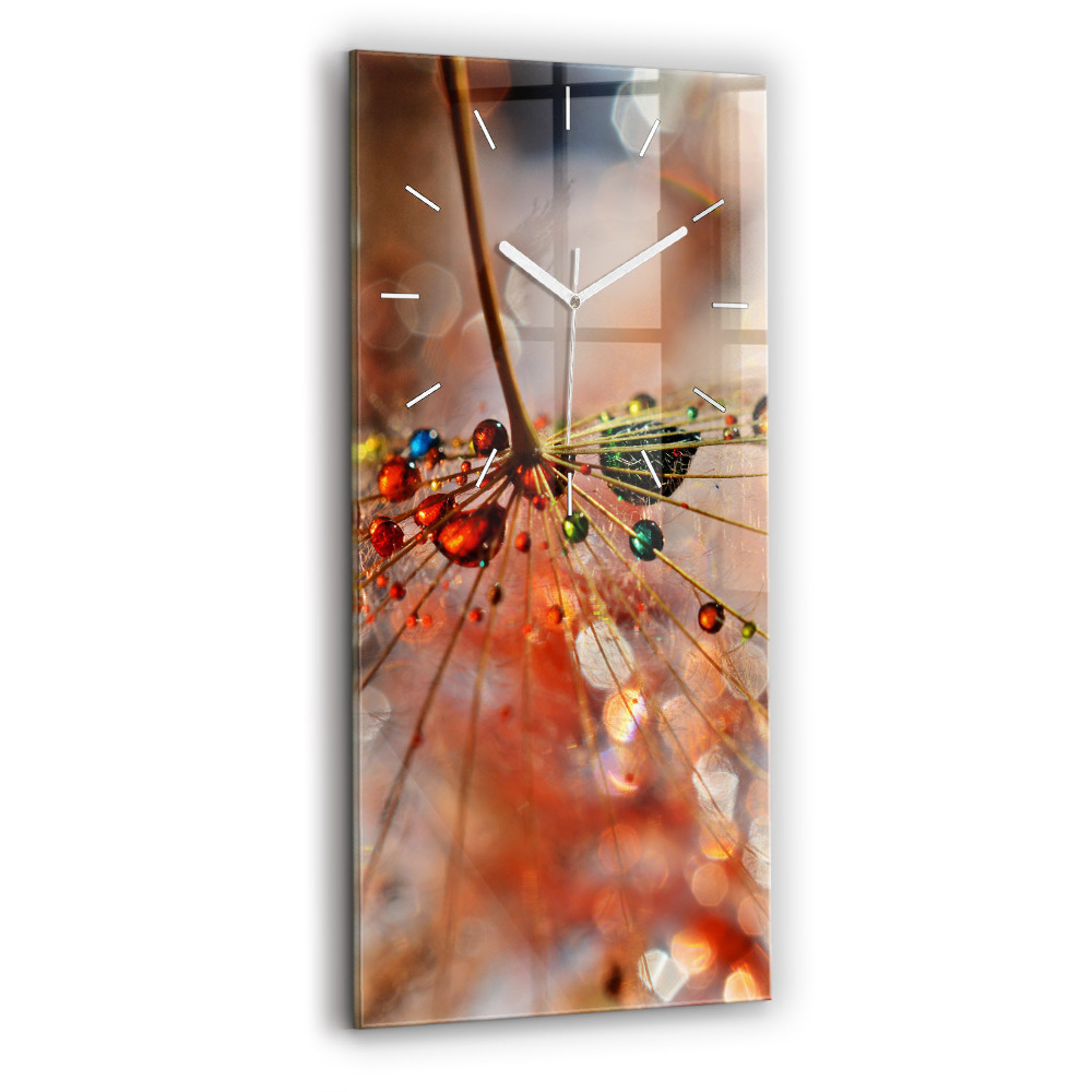 Zegar ścienny pionowy Dmuchawiec z rosą