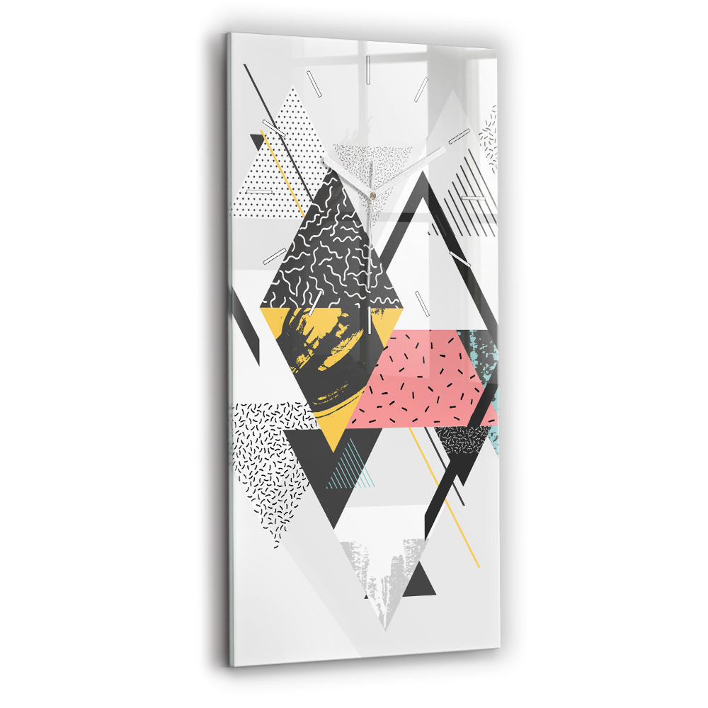 Zegar ścienny pionowy Wzór geometryczny