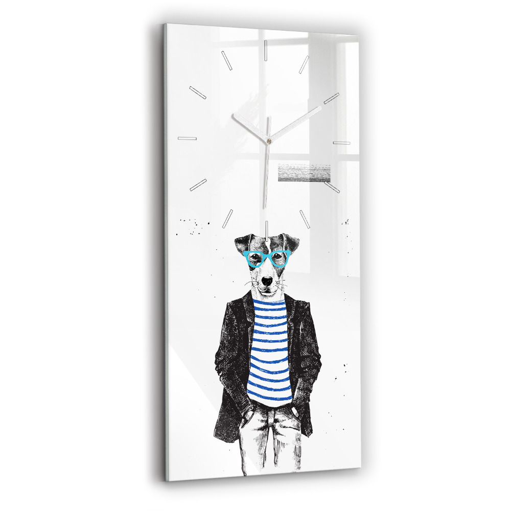 Zegar ścienny pionowy Pies w ciele człowieka